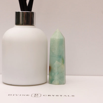 Caribbean Calcite Sky Blue Towers – Peace • Clarity • Ocean Energy