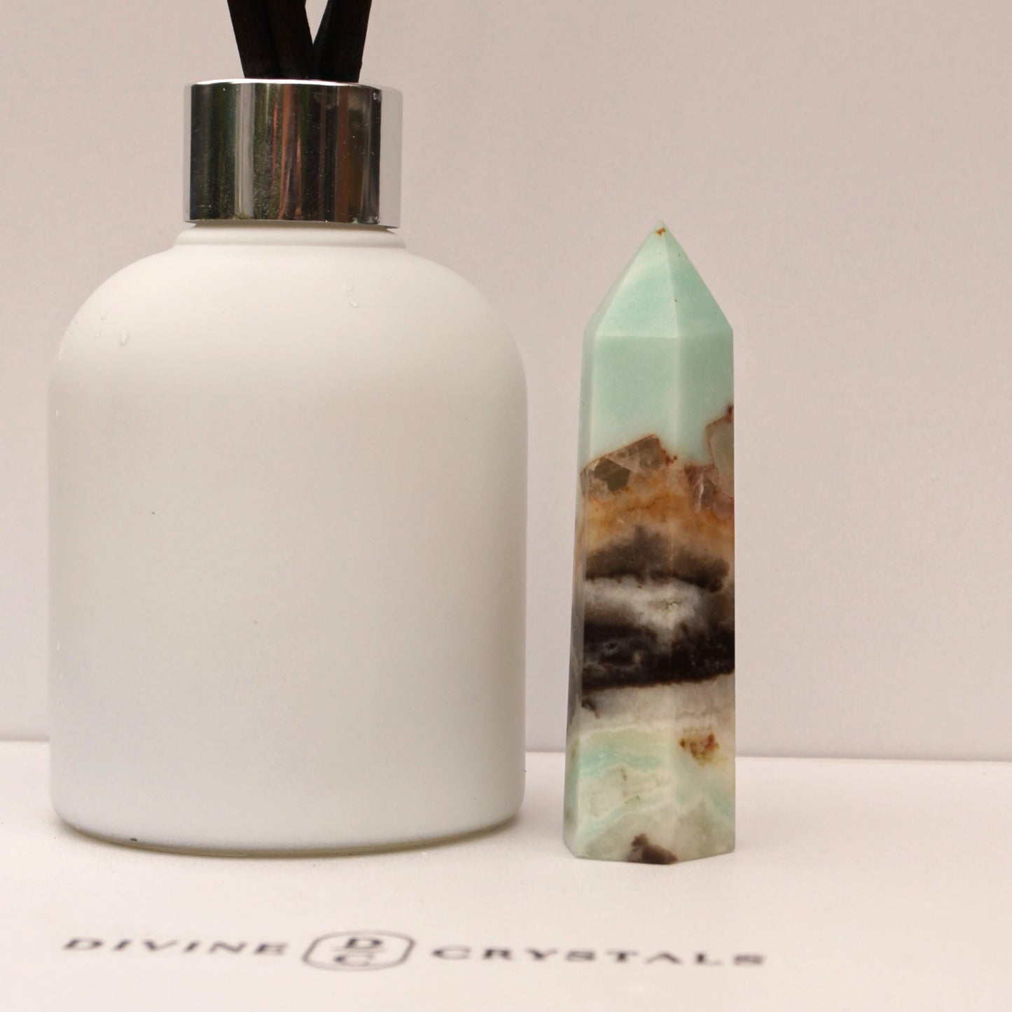 Caribbean Calcite Sky Blue Towers – Peace • Clarity • Ocean Energy