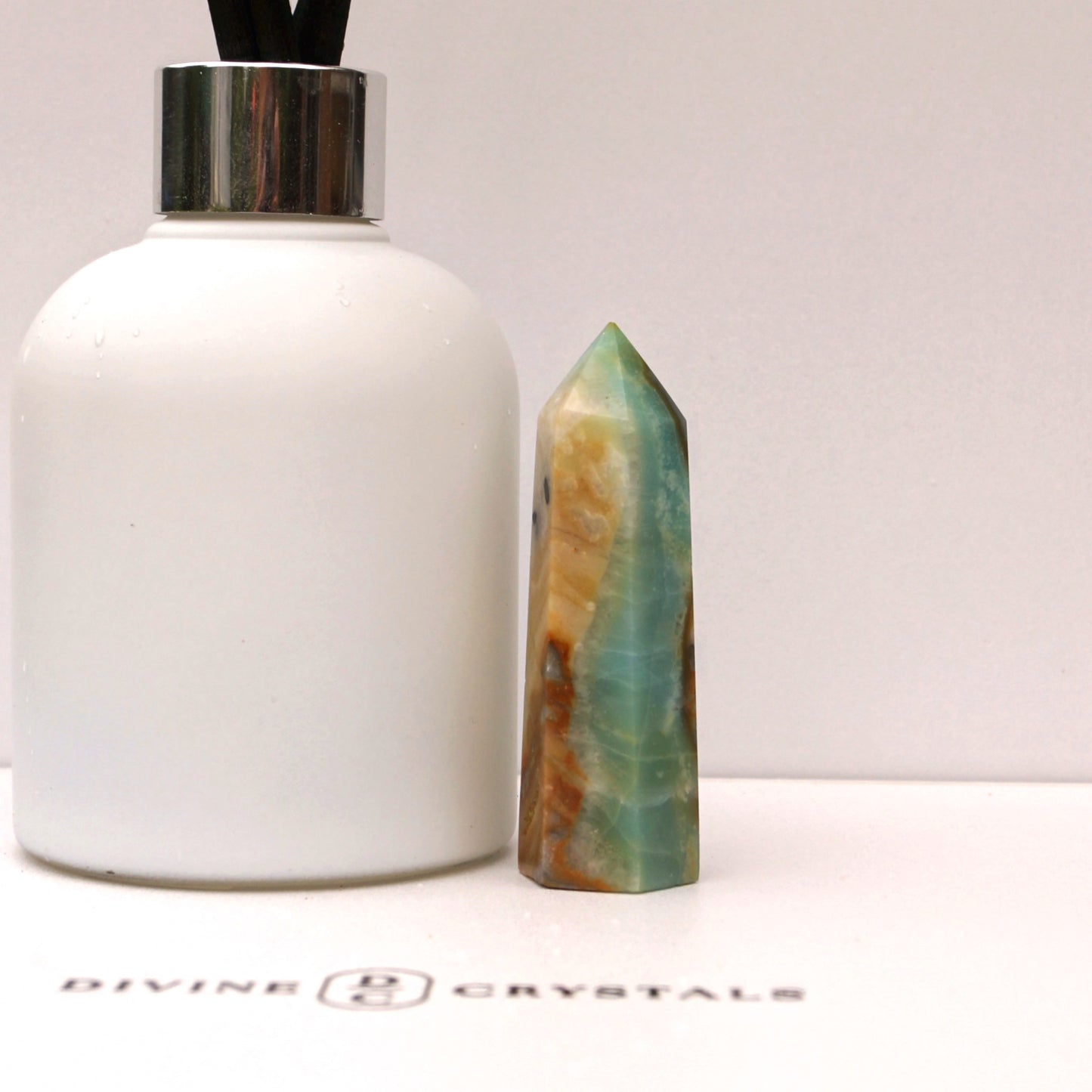 Caribbean Calcite Sky Blue Towers – Peace • Clarity • Ocean Energy