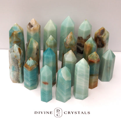 Caribbean Calcite Sky Blue Towers – Peace • Clarity • Ocean Energy