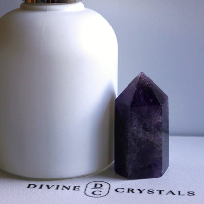 High Quality Deep Purple Amethyst Towers – Protection • Calm • Higher Guidance