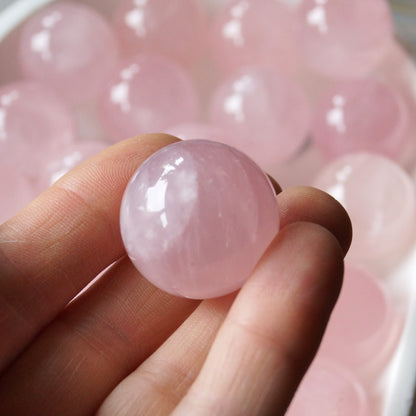 Six Star Line Rose Quartz Spheres – Love • Harmony • Heart Healing