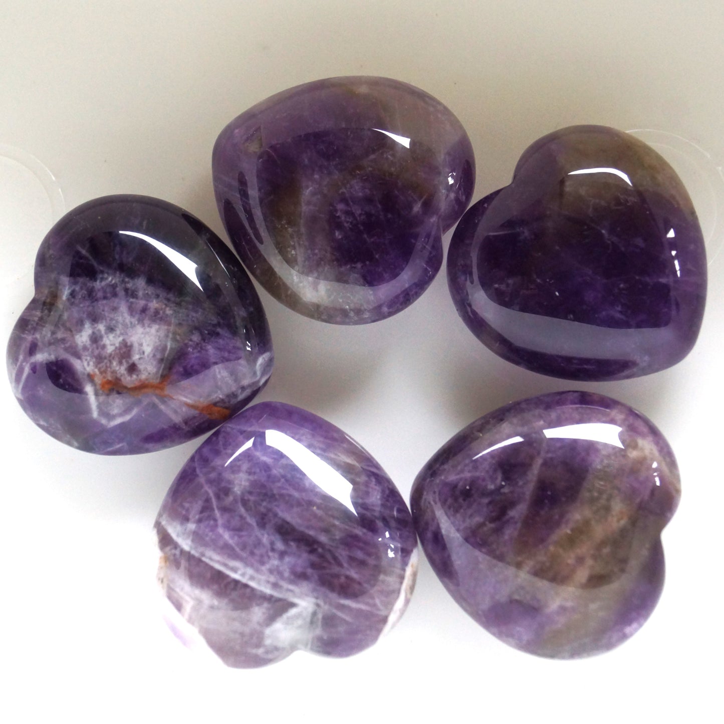 Chevron Amethyst Heart – Clarity • Intuition • Inner Peace