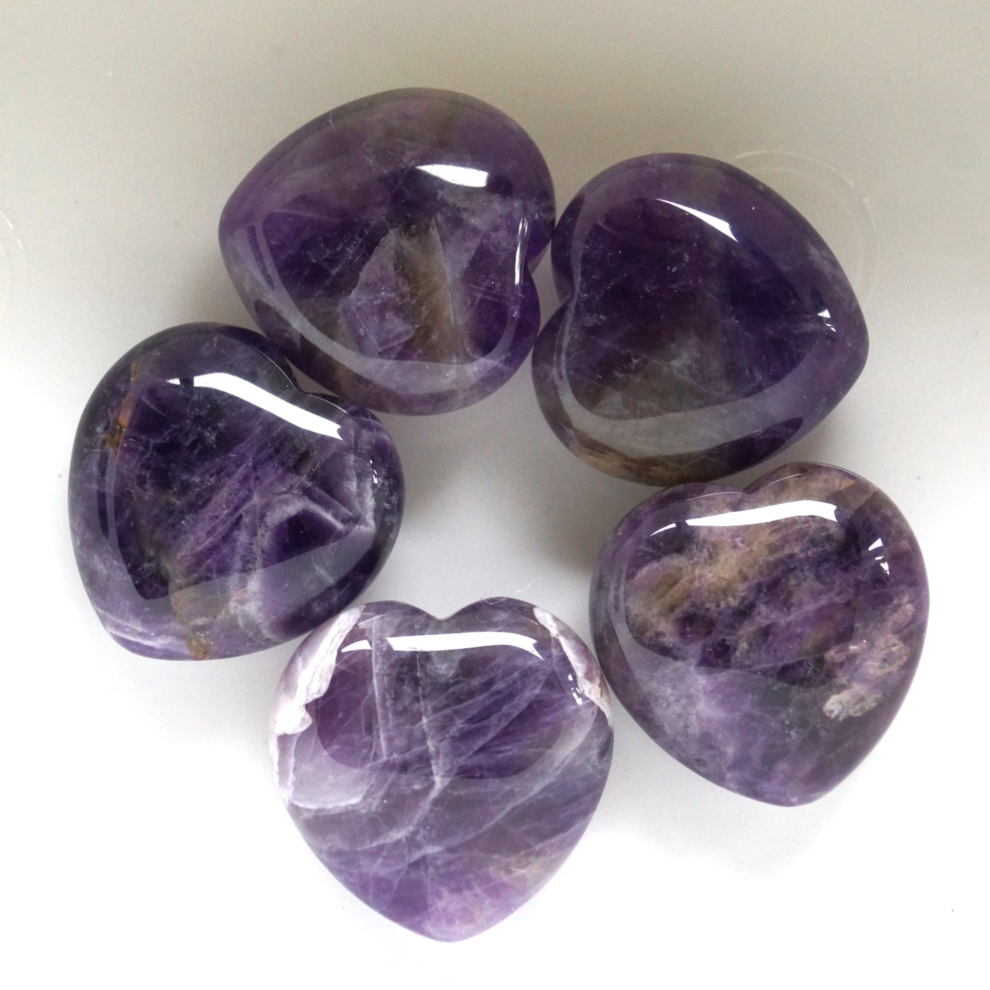 Chevron Amethyst Heart – Clarity • Intuition • Inner Peace