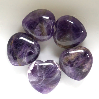 Chevron Amethyst Heart – Clarity • Intuition • Inner Peace