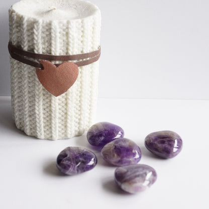 Chevron Amethyst Heart – Clarity • Intuition • Inner Peace