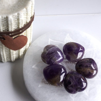 Chevron Amethyst Heart – Clarity • Intuition • Inner Peace