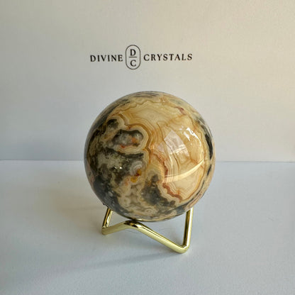 Crazy Lace Agate Sphere #8
