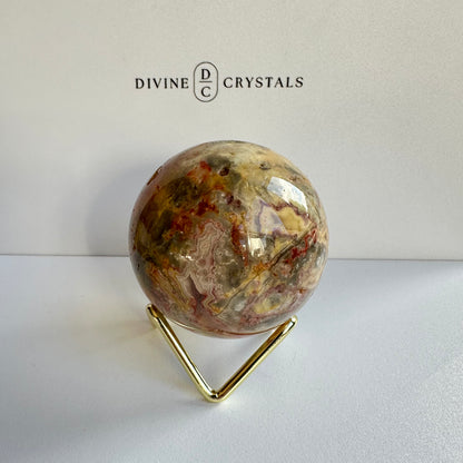 Crazy Lace Agate Sphere #7