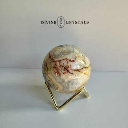 Crazy Lace Agate Sphere #4