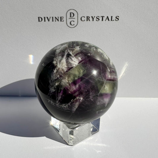 Snowflake Fluorite Sphere