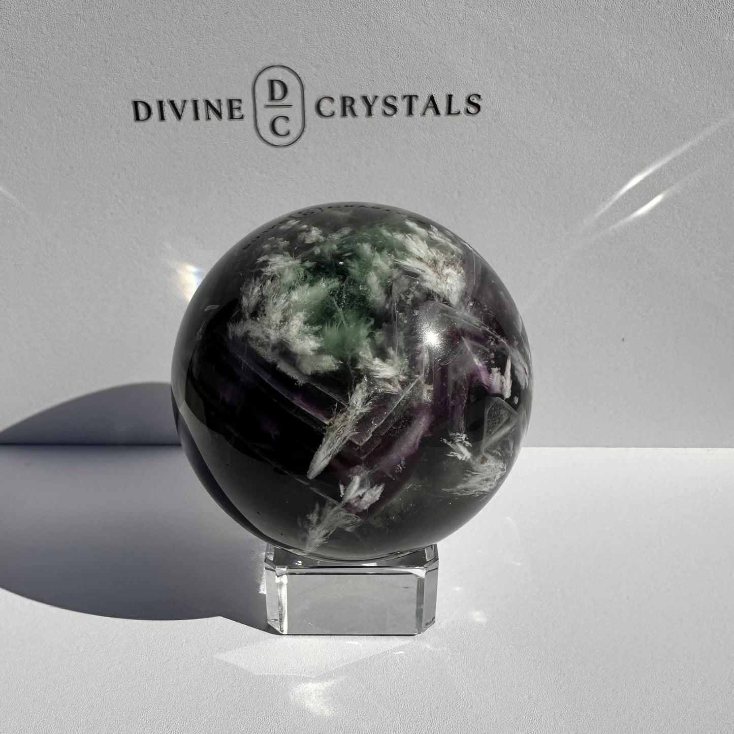 Snowflake Fluorite Sphere