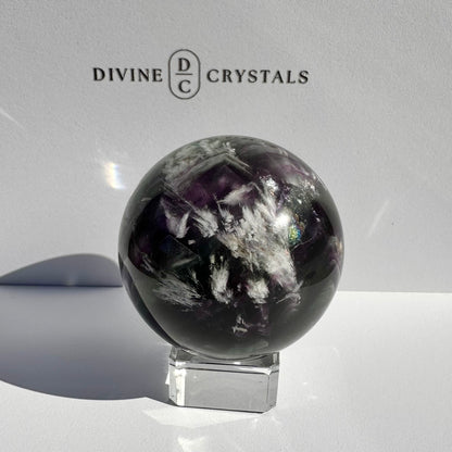 Snowflake Fluorite Sphere