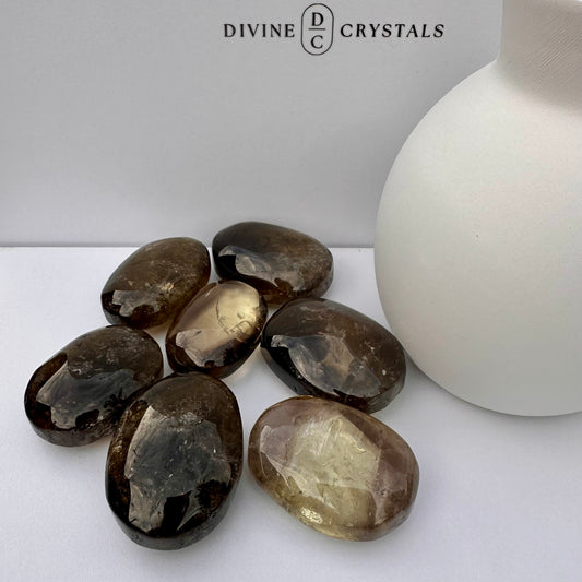 Smoky Citrine Palm Stones
