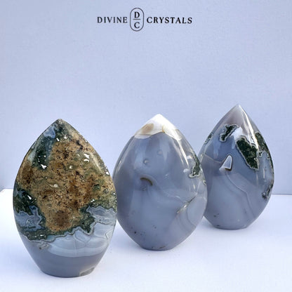 Moss Agate & Chalcedony Freeform