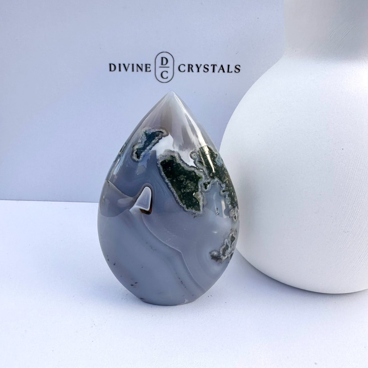 Moss Agate & Chalcedony Freeform