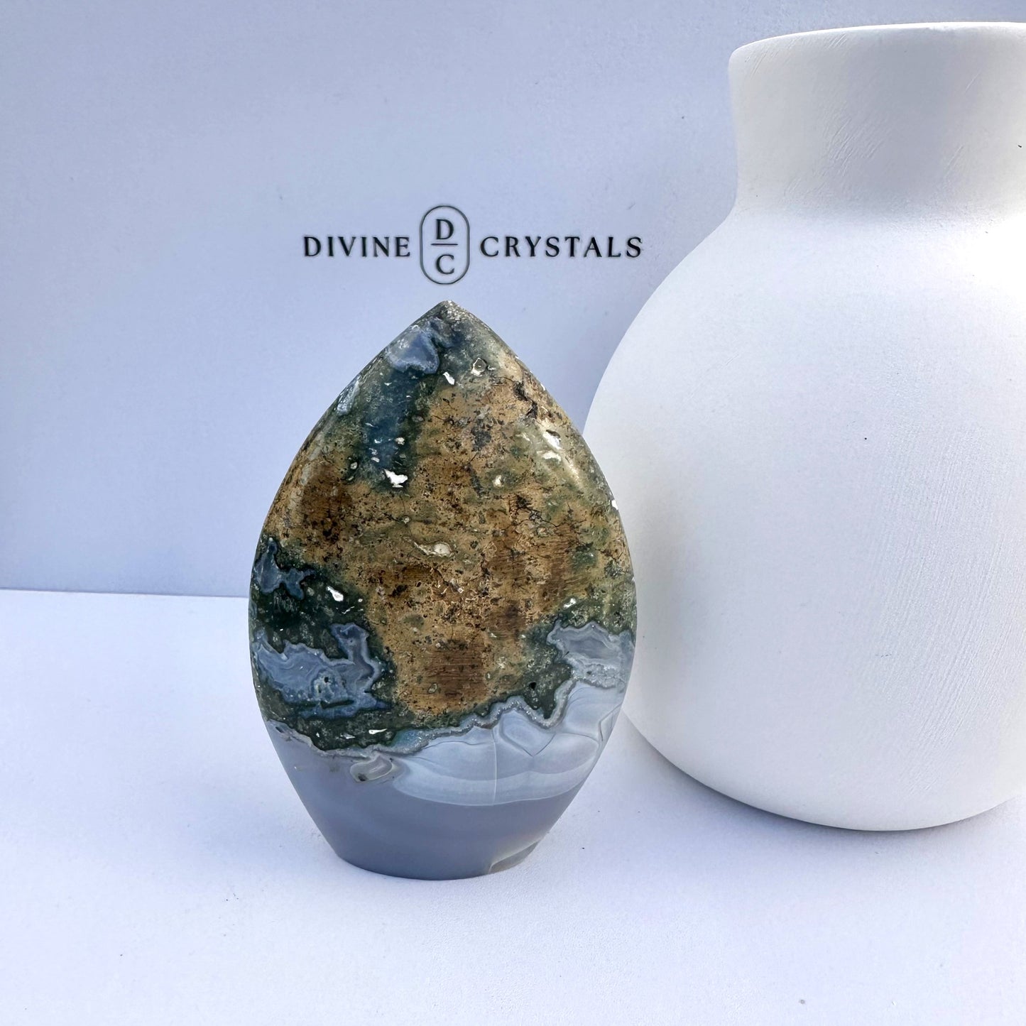 Moss Agate & Chalcedony Freeform