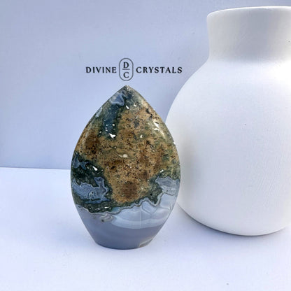 Moss Agate & Chalcedony Freeform