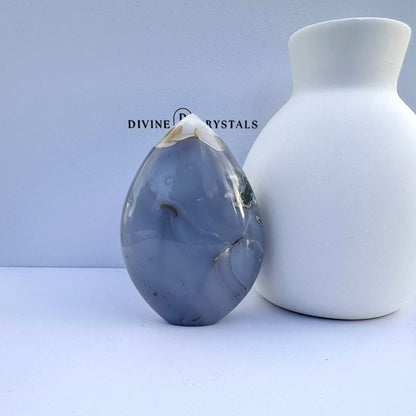 Moss Agate & Chalcedony Freeform