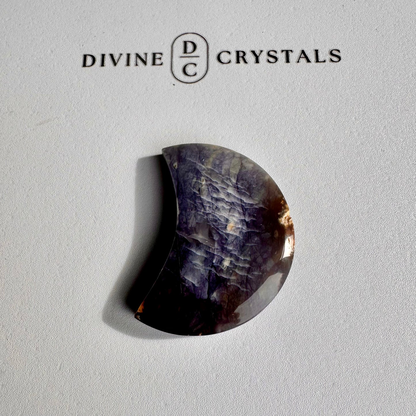 Chalcedony Moon Carving