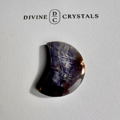 Chalcedony Moon Carving