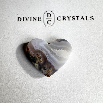 Scenic Moss Agate Heart