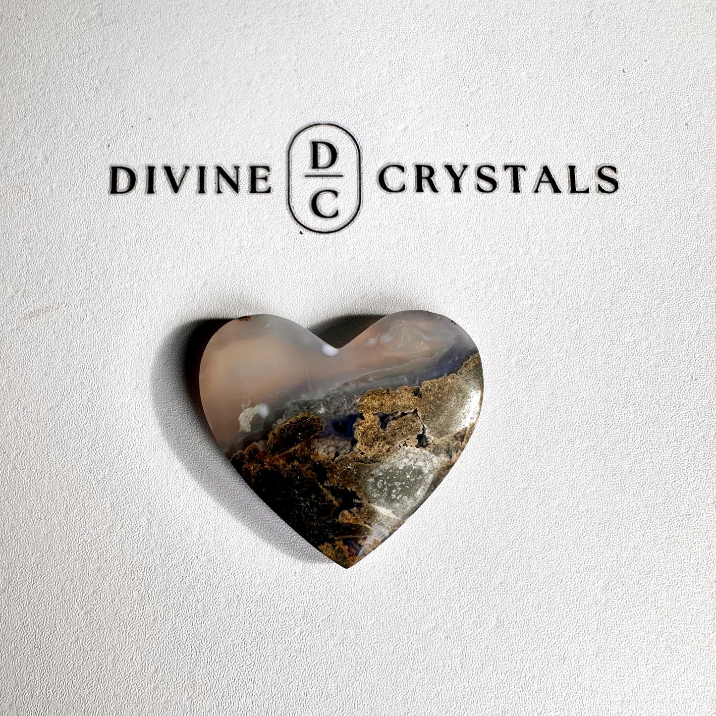 Scenic Moss Agate Heart
