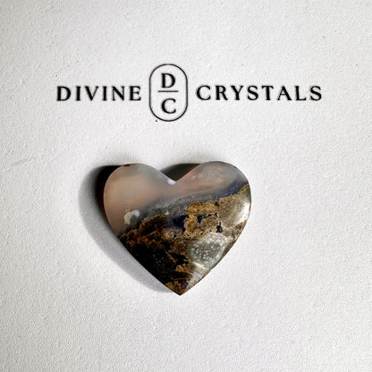 Scenic Moss Agate Heart
