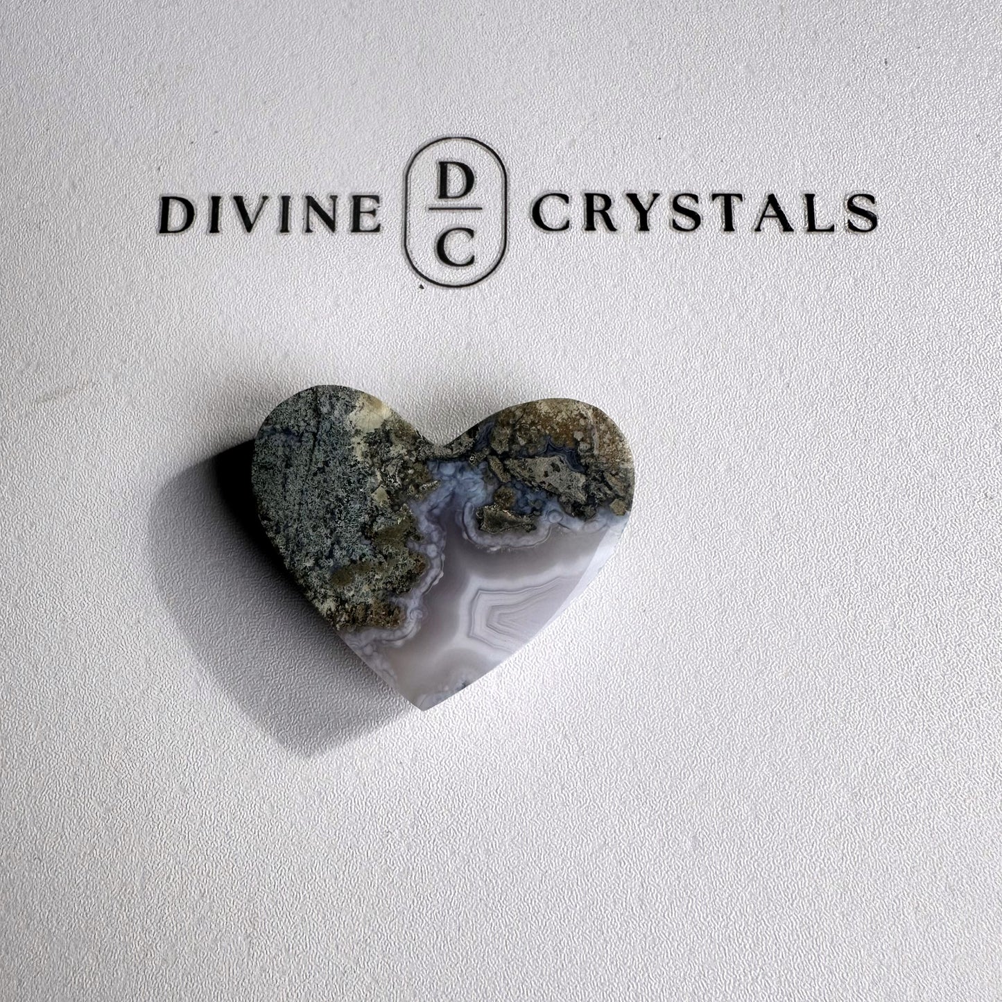 Scenic Moss Agate Heart