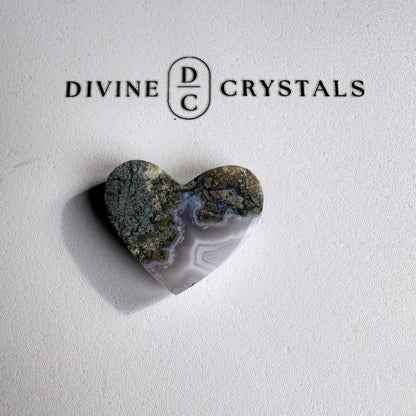 Scenic Moss Agate Heart