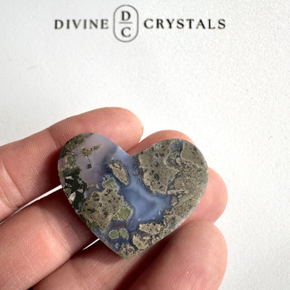 Scenic Moss Agate Heart