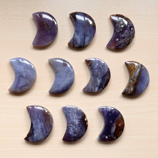 Chalcedony Moon Carving