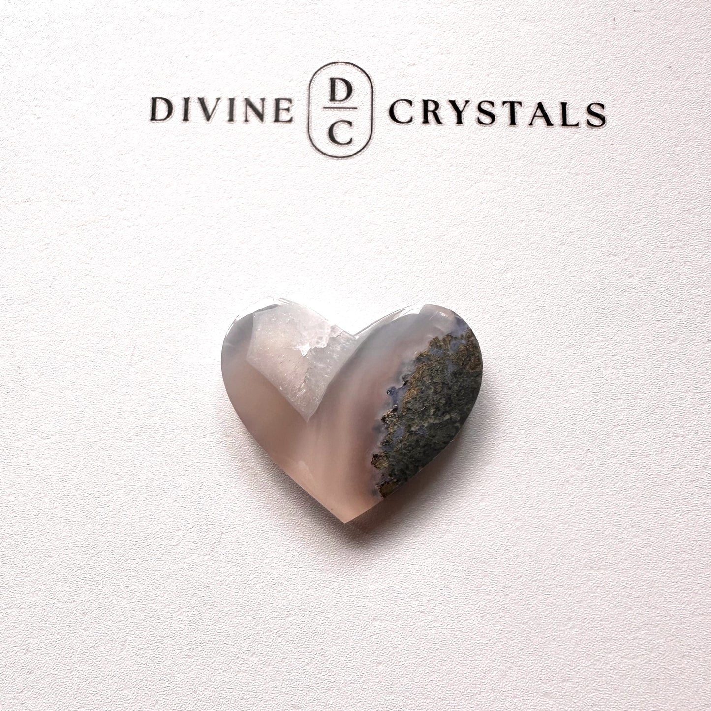 Scenic Moss Agate Heart