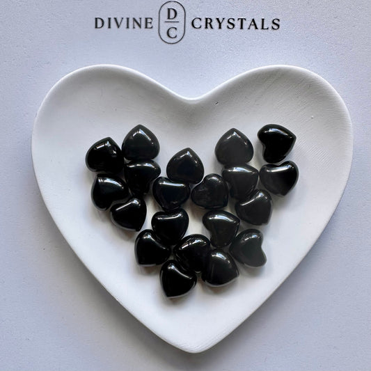 Black Obsidian Mini Hearts