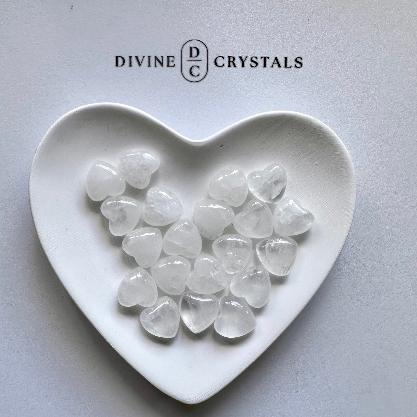 Clear Quartz Mini Hearts