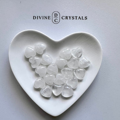 Clear Quartz Mini Hearts