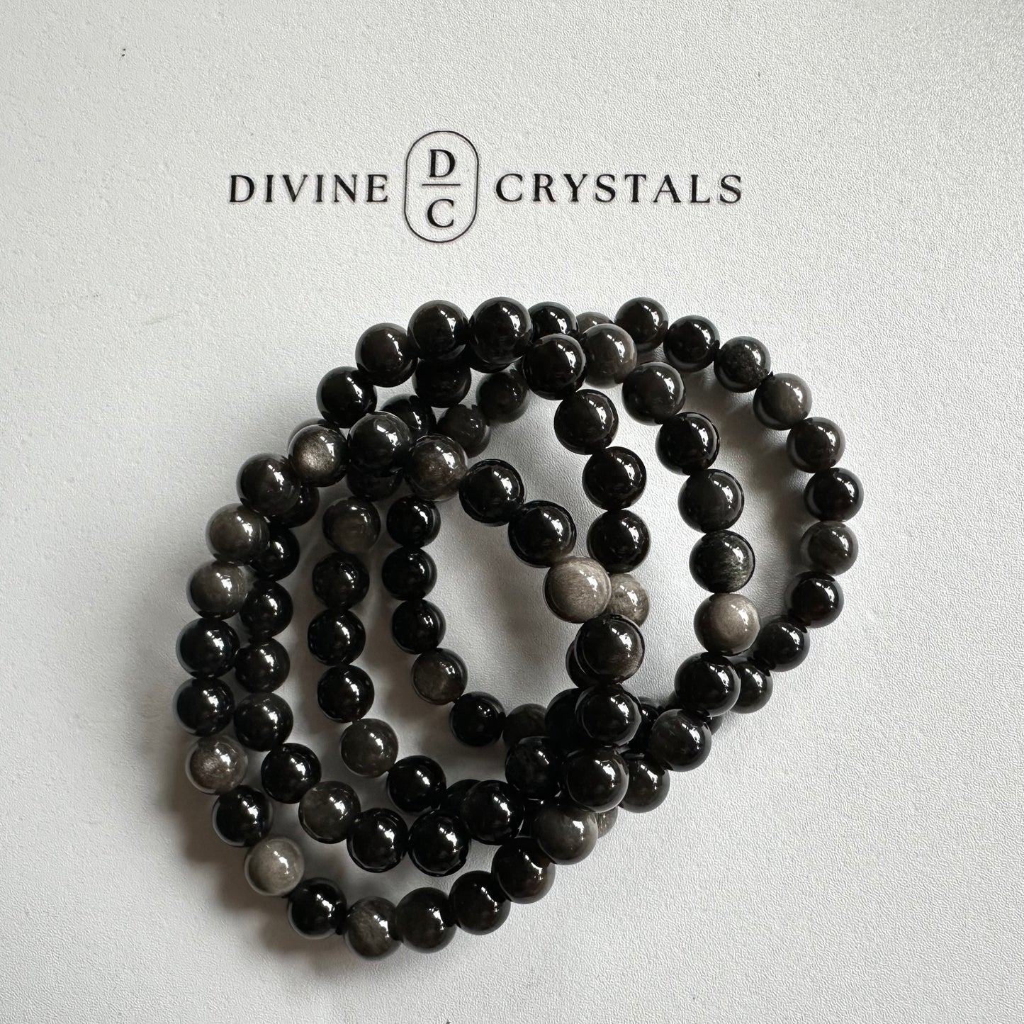 Silver Sheen Obsidian Bracelet