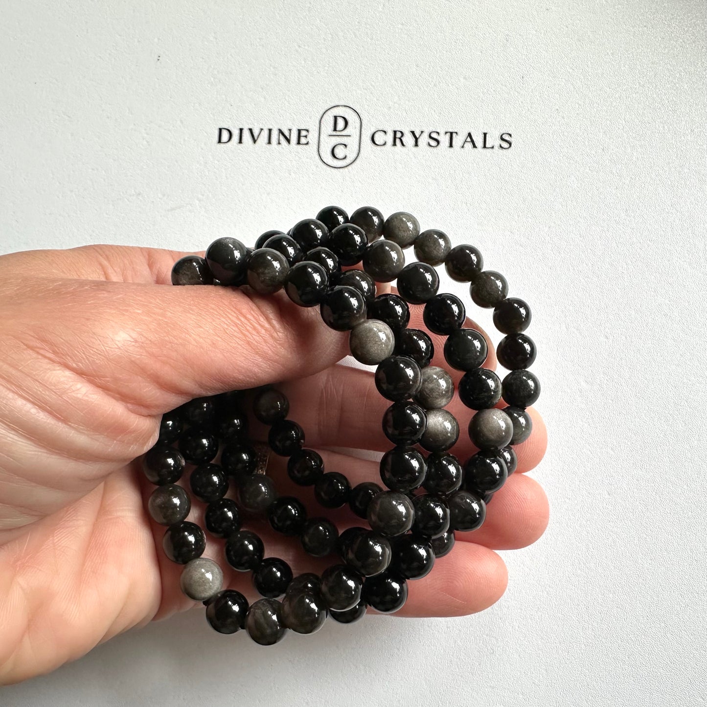 Silver Sheen Obsidian Bracelet