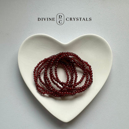 High Quality 3-Loop Garnet Bracelet (3mm)