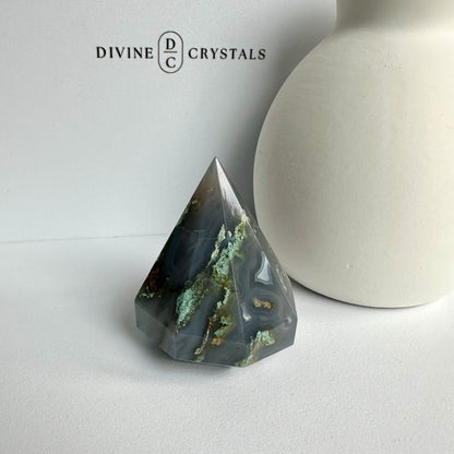 Moss Agate Diamond – Growth & Grounding