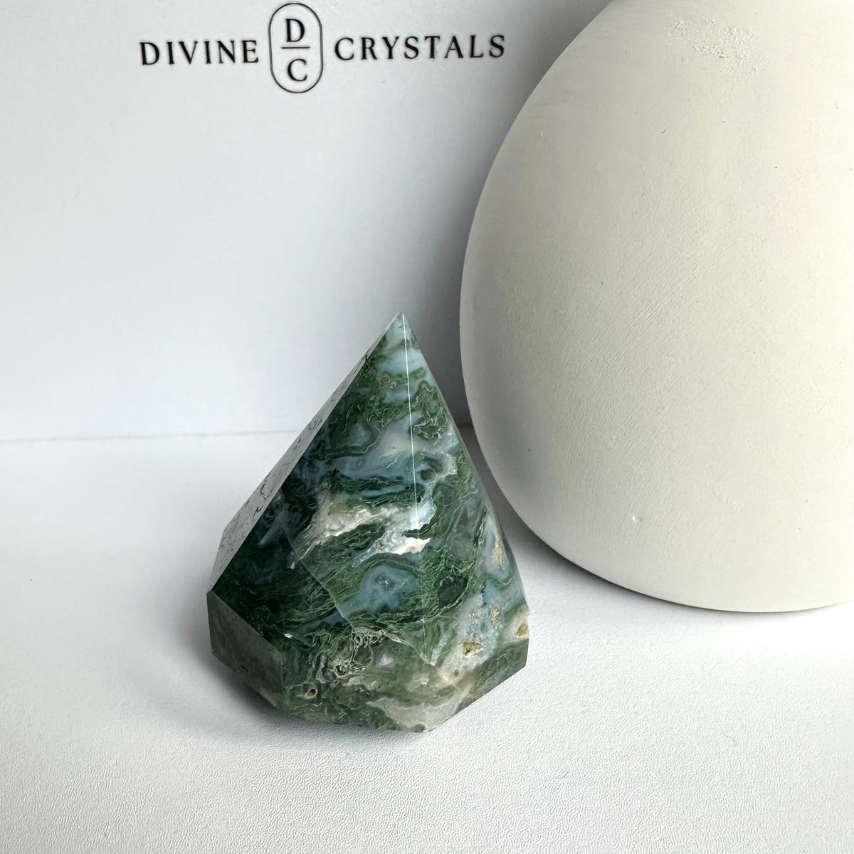 Moss Agate Diamond – Growth & Grounding