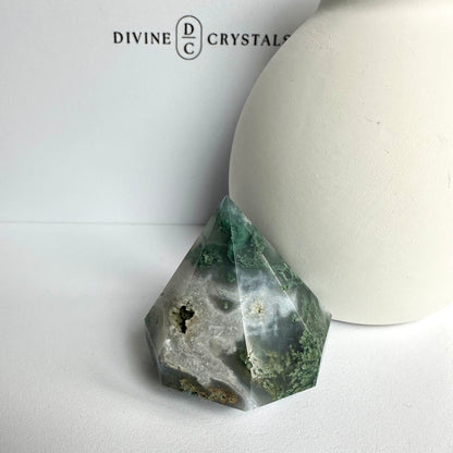Moss Agate Diamond – Growth & Grounding