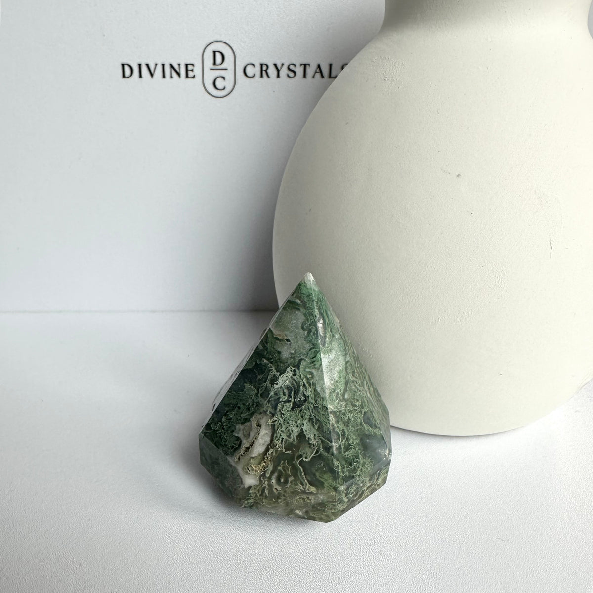 Moss Agate Diamond – Growth & Grounding