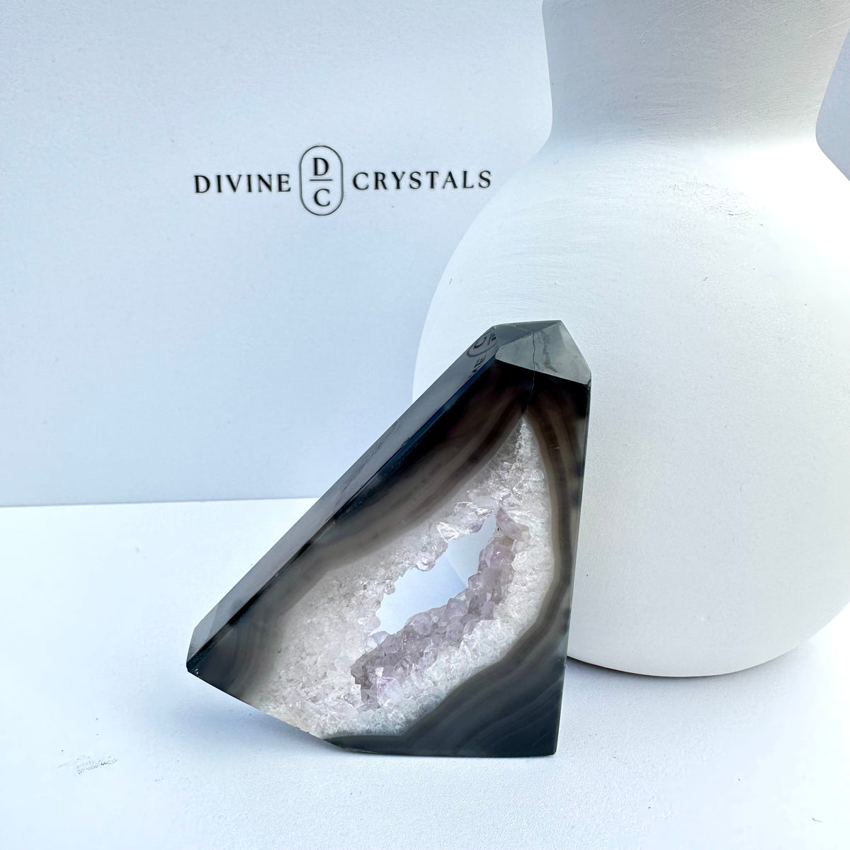 Black Druzy Agate Freeform – Grounding & Protection