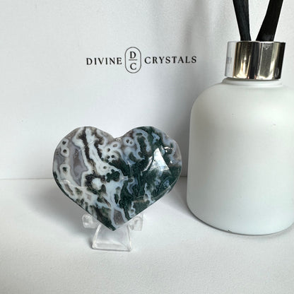 Moss Agate Heart – Growth & Grounding