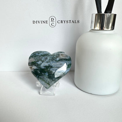 Moss Agate Heart – Growth & Grounding
