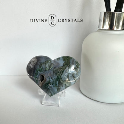 Moss Agate Heart – Growth & Grounding