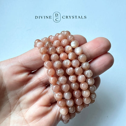 Peach Moonstone Bracelet – Calm & Emotional Balance