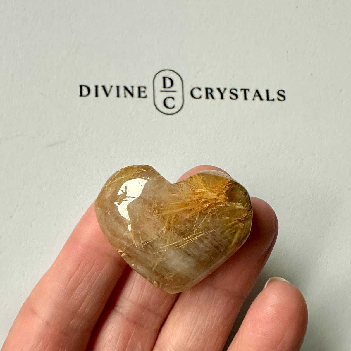 Golden Rutile Heart – Clarity & Abundance