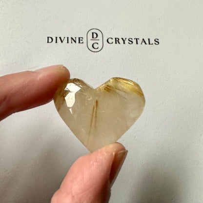 Golden Rutile Heart – Clarity & Abundance